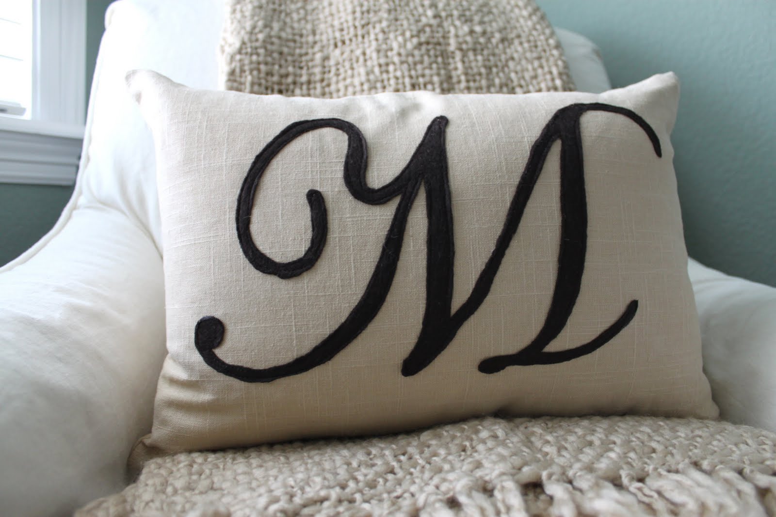 The Sweet Survival Another Felt Monogram Pillow