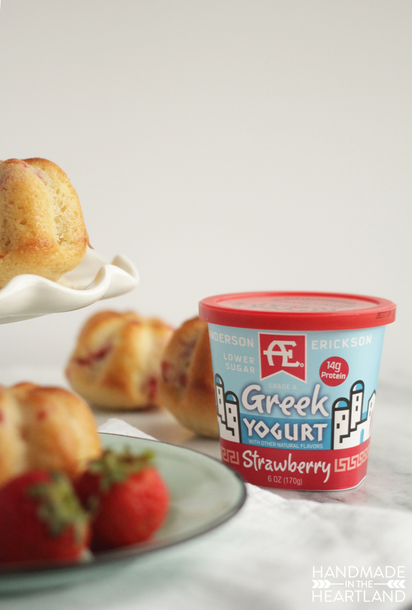 Strawberry Yogurt Muffin Recipe with #AEDairy Greek Yogurt