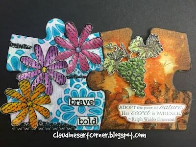 Claudine's Art Corner: Altered Puzzles Week 12 - Back from Vacation