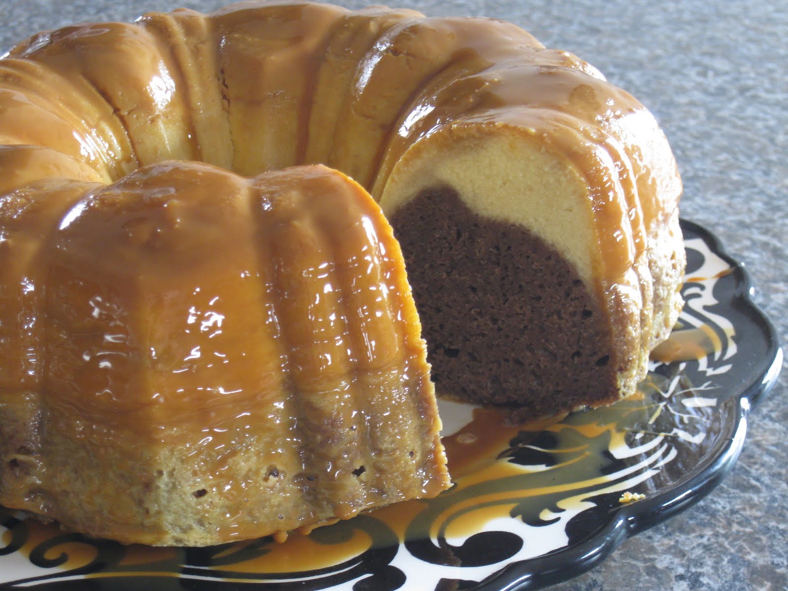Cardamommy and Coriaunty Chocolate Flan Cake