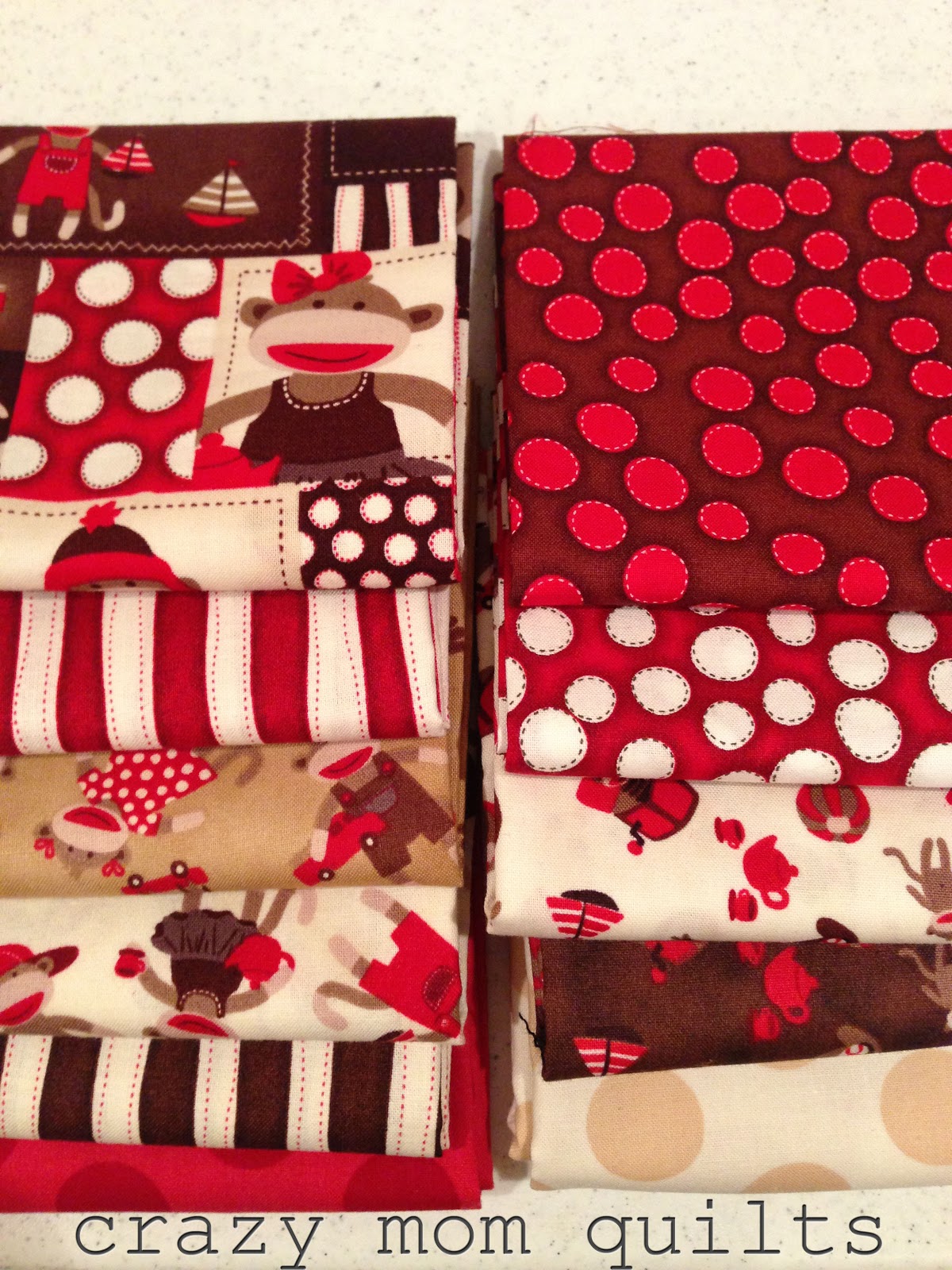 crazy mom quilts sock monkeys!