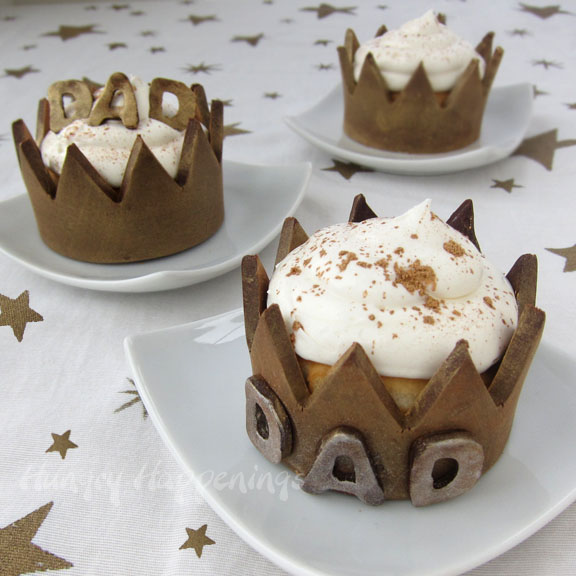 Chocolate Cupcake Wrappers Crowns For Father's Day