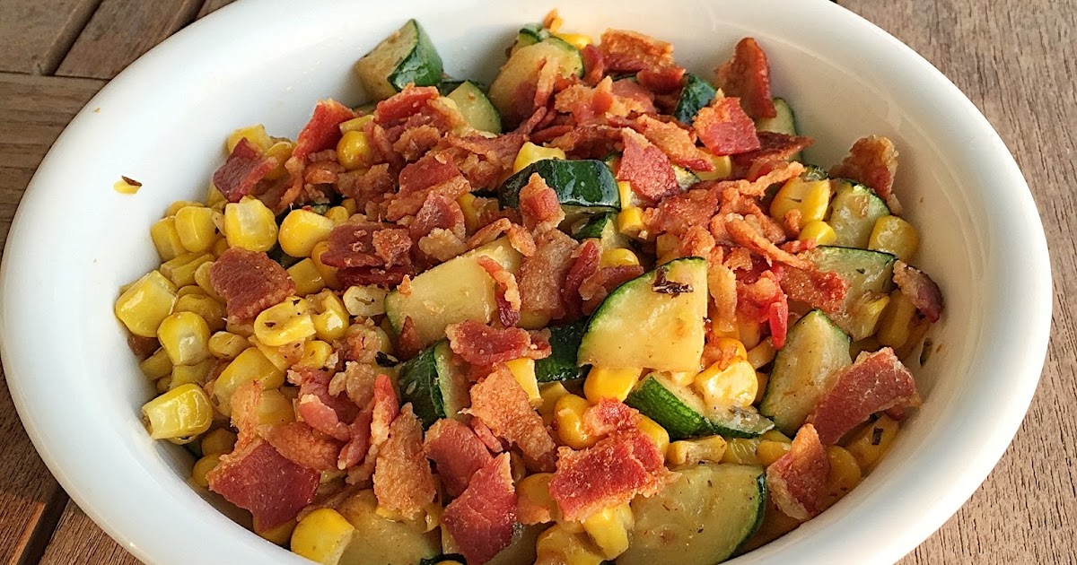 pepsakoy Stirfried Zucchini with Corn & Bacon