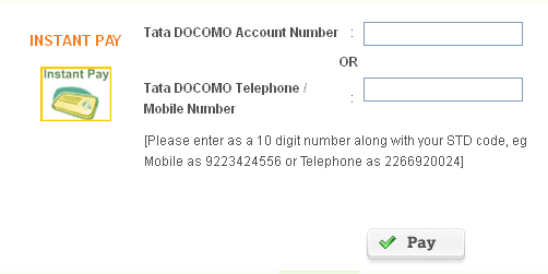 Tata Indicom Bill Desk Billdesk