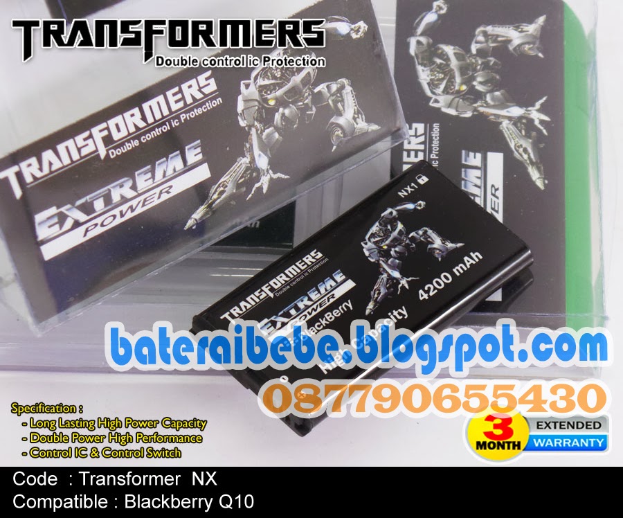Baterai Blackberry Double Power LS1 Transformer Blackberry Z10