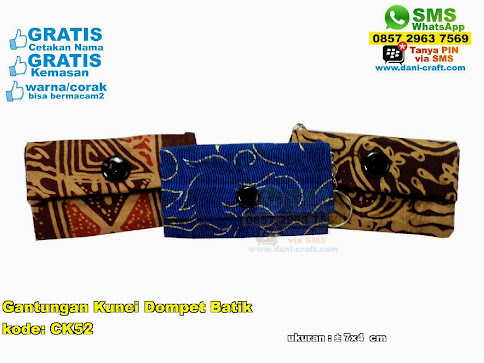 Gantungan Kunci Dompet Batik
