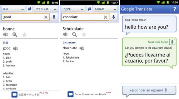 google translate voice input