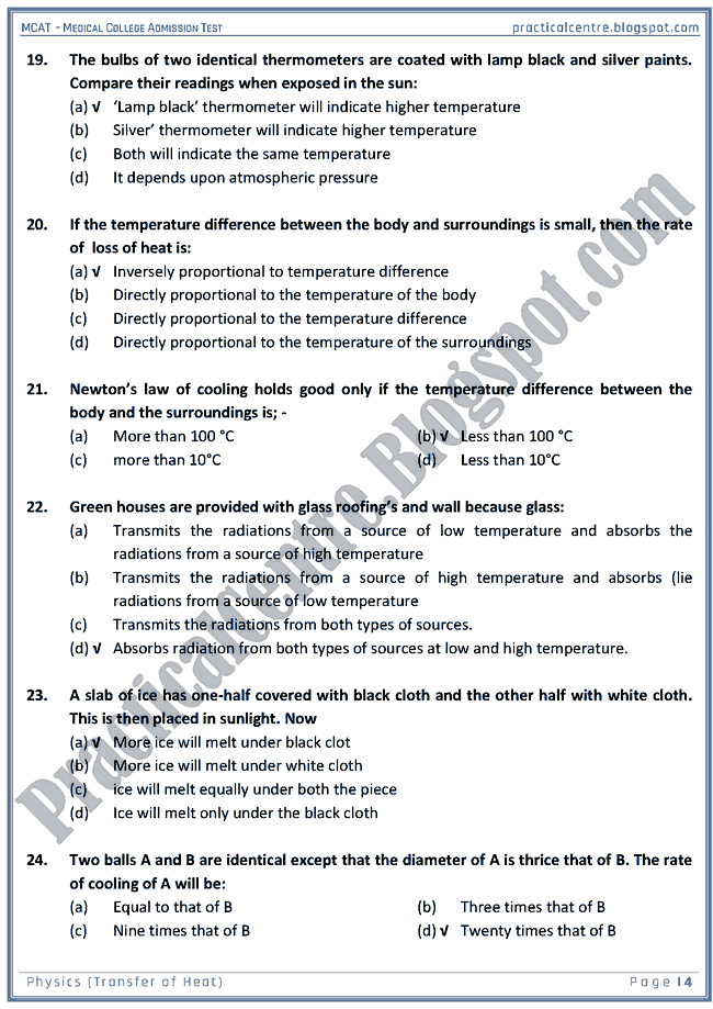 mcat-physics-transfer-of-heat-mcqs-for-medical-college-admission-test