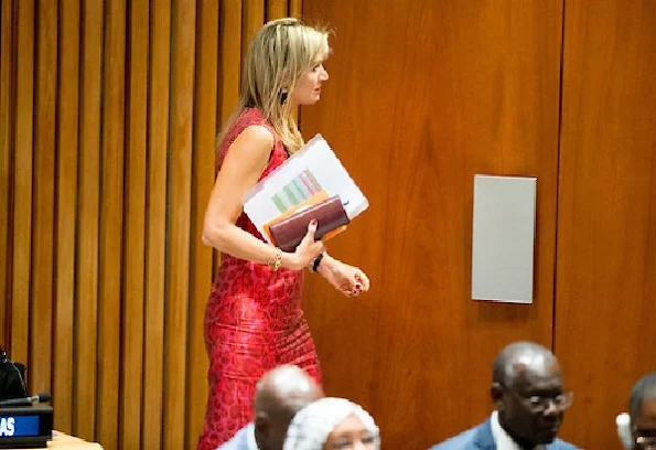 Queen Maxima of the Netherlands attended the UN conference on tackling climate change at the United Nation in New York City