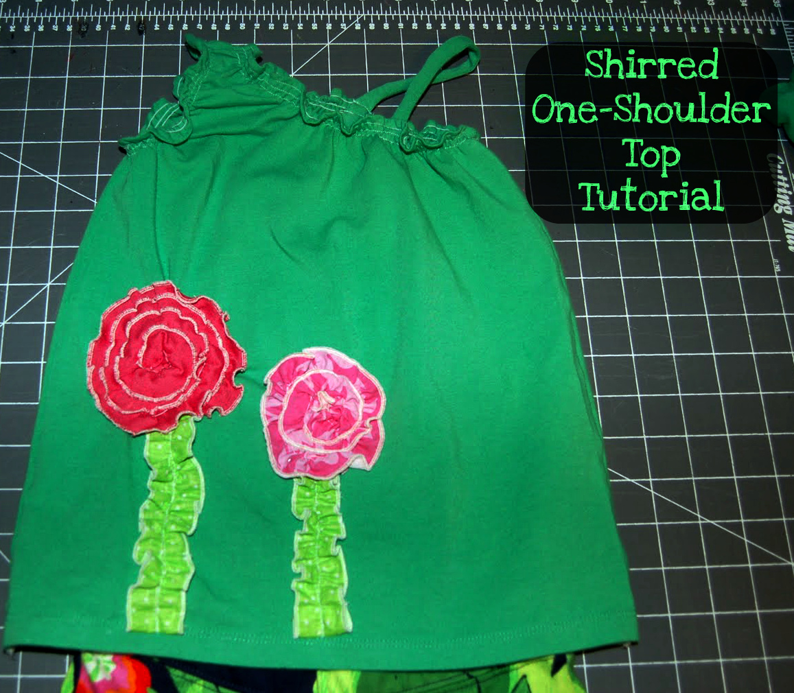 One Shoulder Top, and Tutorial Scattered Thoughts of a Crafty Mom by