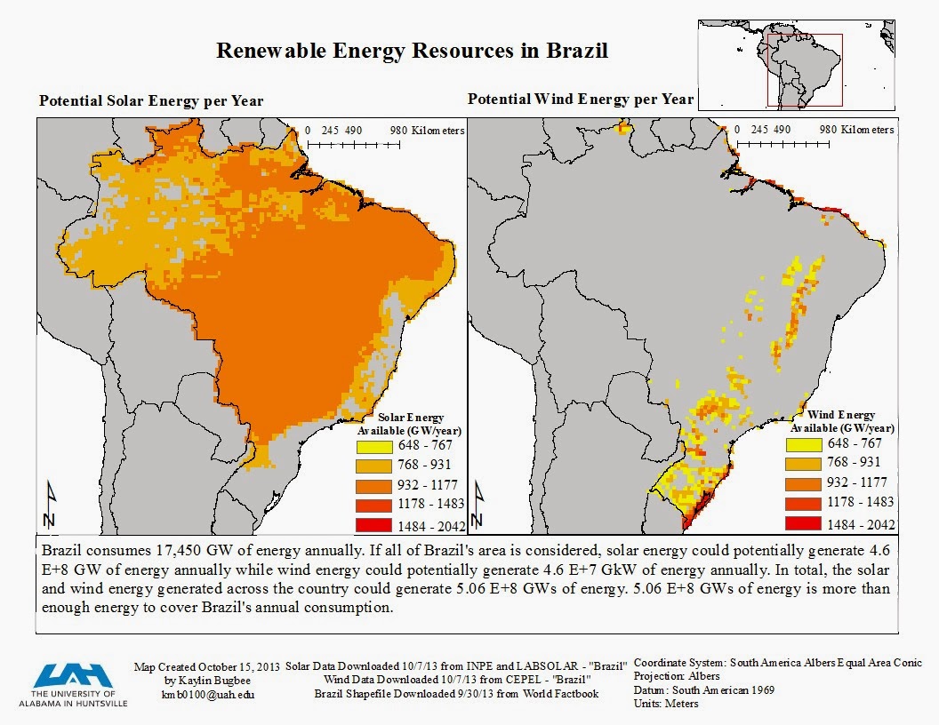 the following map was created at arcgis com click on brazil for information about solar and wind energy in brazil the following map was created at arcgis com click on brazil for information about solar and wind energy in brazil