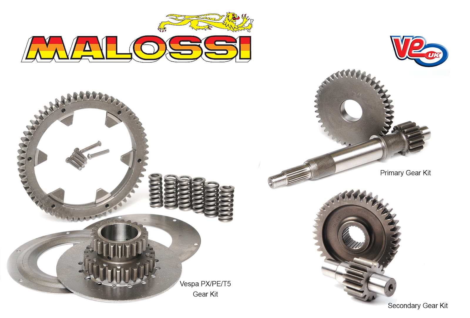VE Scooter Spares Malossi Gear Kits For Automatic And Classic Scooters