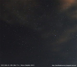 Aparece “Nueva Estrella” en el cielo: ¡ Visible a simple vista: una NOVA ! Detectan rayos gamma procedentes de la NOVA Delphini 2013 2013-08-15-20h+58m+TU-Nova+Del+2013-DSC_0003-Text-retall2
