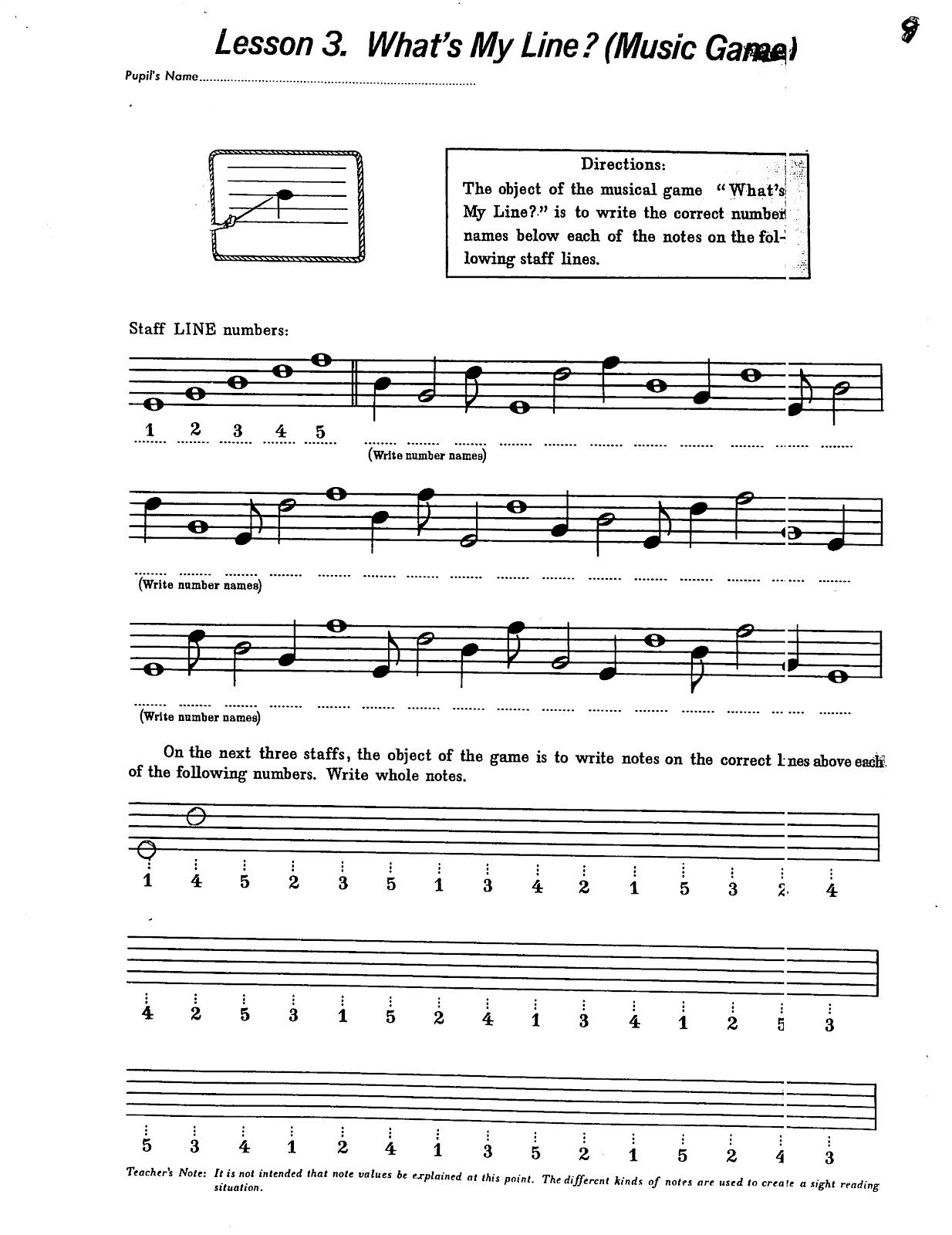 Miss Jacobson's Music: THEORY #4: NOTE READING LINES and SPACES/HIGHS