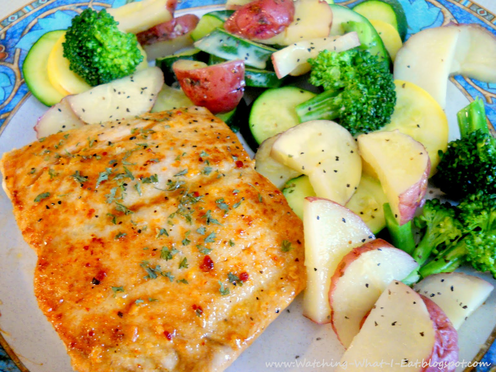 Watching What I Eat Salmon a perfectly healthy meal for Fish Friday