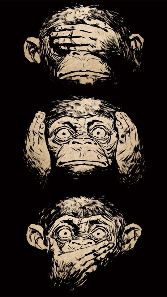 Three Wise Monkeys Wisdom Android Wallpaper