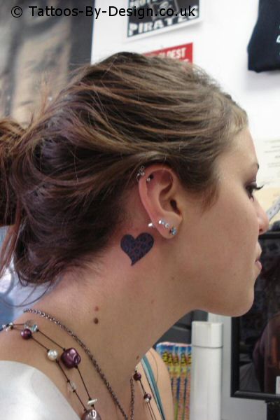 Tattoo Behind The Ear Star Heart Tattoos 