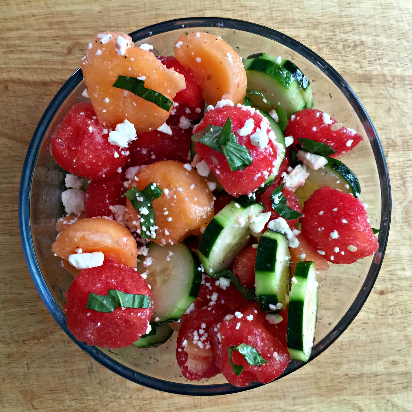 The Girly Girl Cooks Cucumber Melon Salad
