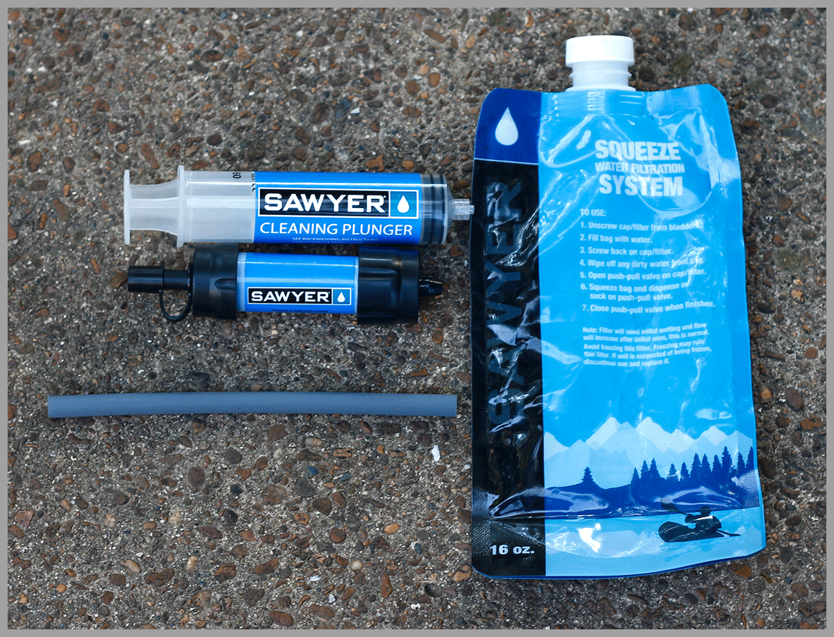 Sawyer Mini Water Filter Kit Full kit, Sawyer Mini Water Filter