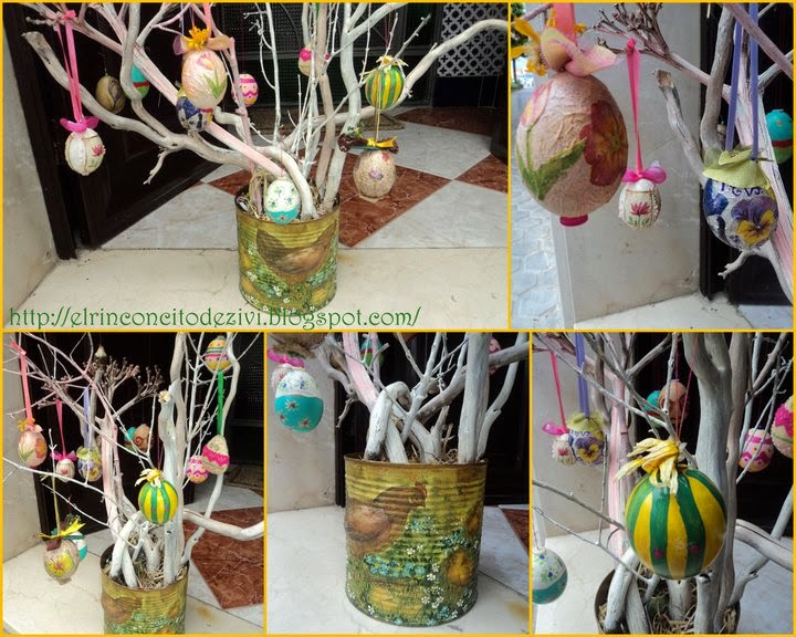 El Rinconcito de Zivi: Arbol de pascua con huevos de pascua, decoracion