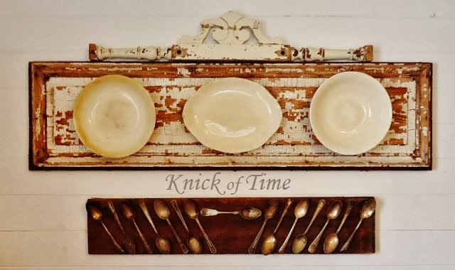 Repurposed Antique Silverware Flatware Repurposed-Silverware-Flatware-Ironstone-Wall Display