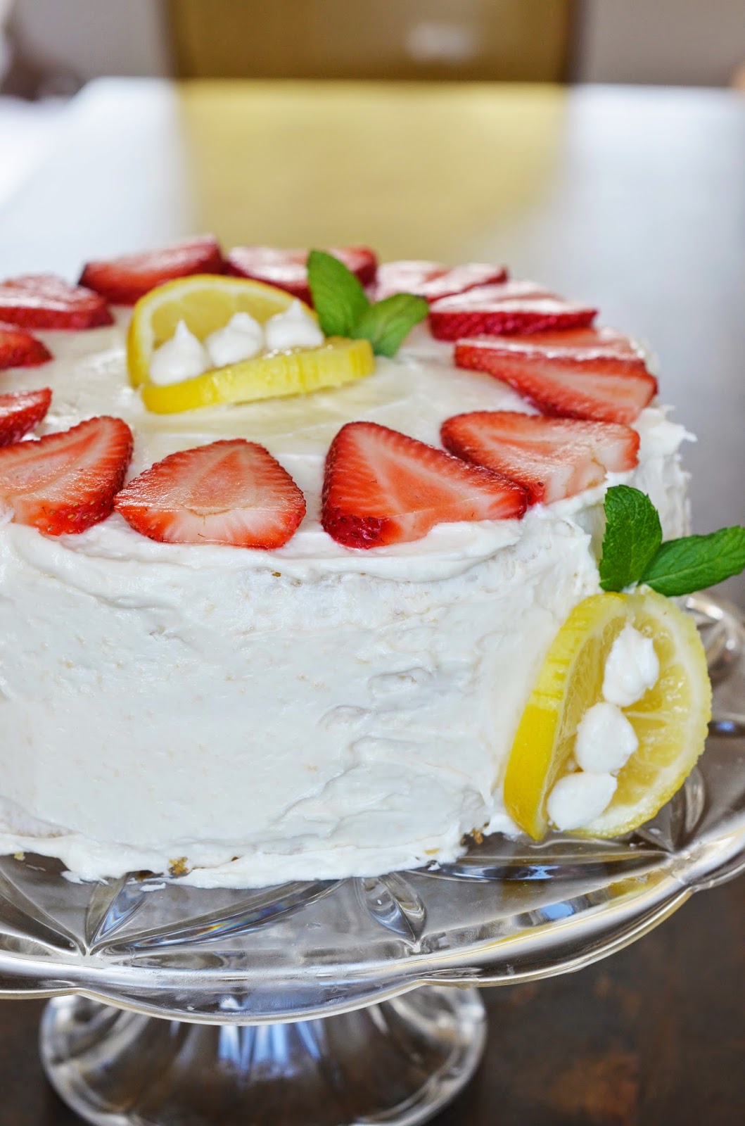 Johnny and Ashley strawberry lemonade cake