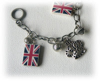 Queens Diamond Jubilee, Union jack flag charms, London Olympics 2012, London bespoke jewellery, charm bracelets, jubillee celebrations