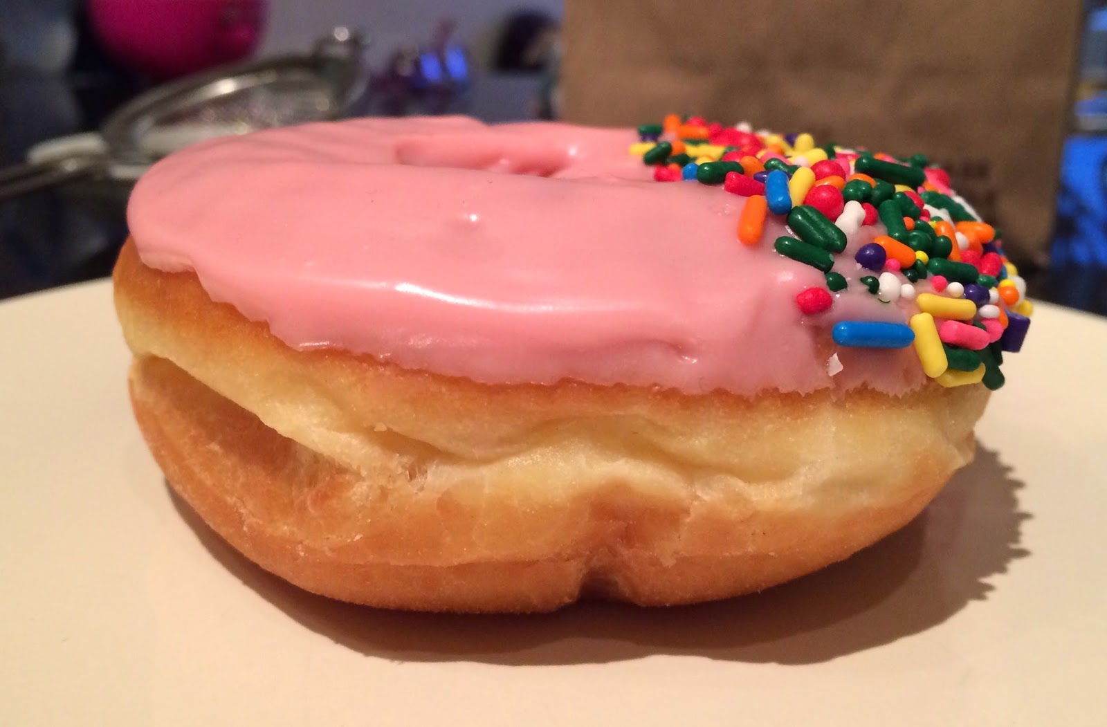 Strawberry Frosted Sprinkles Donut From Dunkin' Donuts / ダンキンドーナツの
