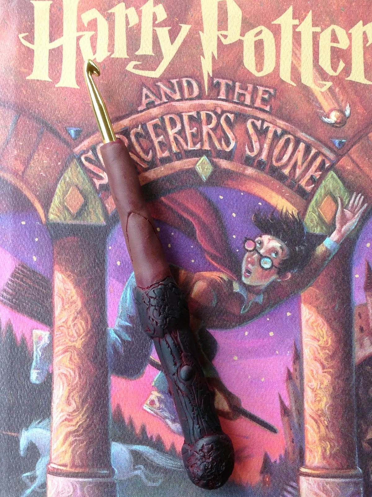 Cherelledx Harry Potter's Wand Crochet Hook Grip tutorial