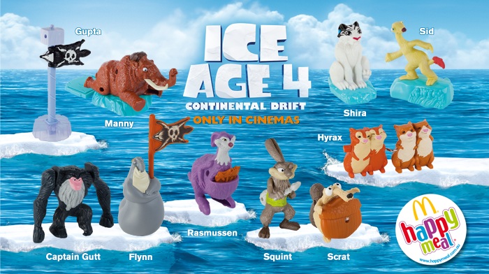 ice age mcdonalds toys