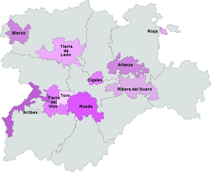 Castilla y León production areas