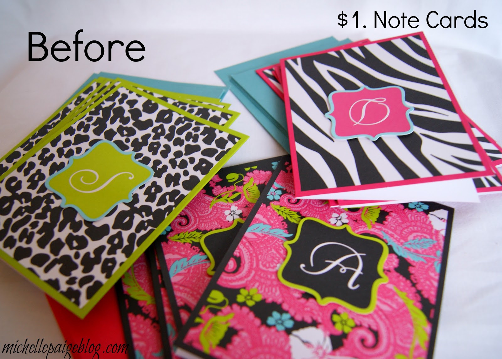 michelle paige blogs Make Quick, Cheap, Cute Note Cards from 1. Packs