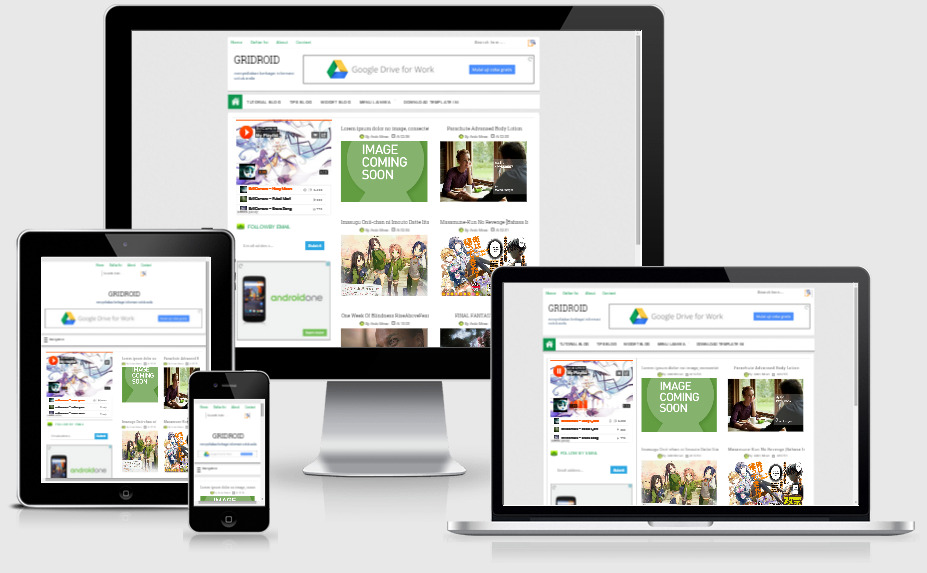 gridroid responsive blogger template btemplateseo free blogger grid style blogger templates