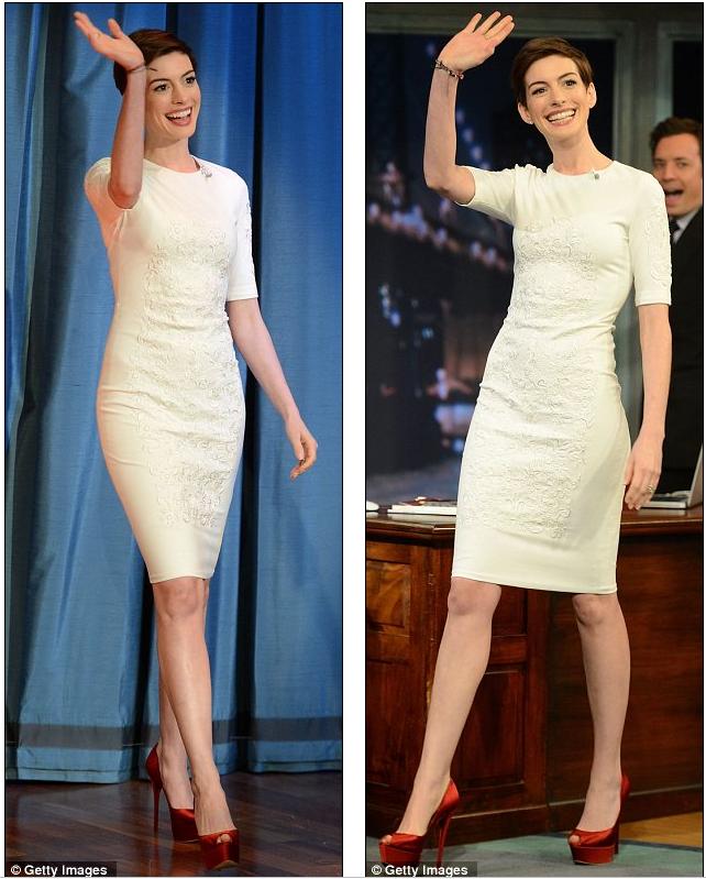 ... white dress and statement r...