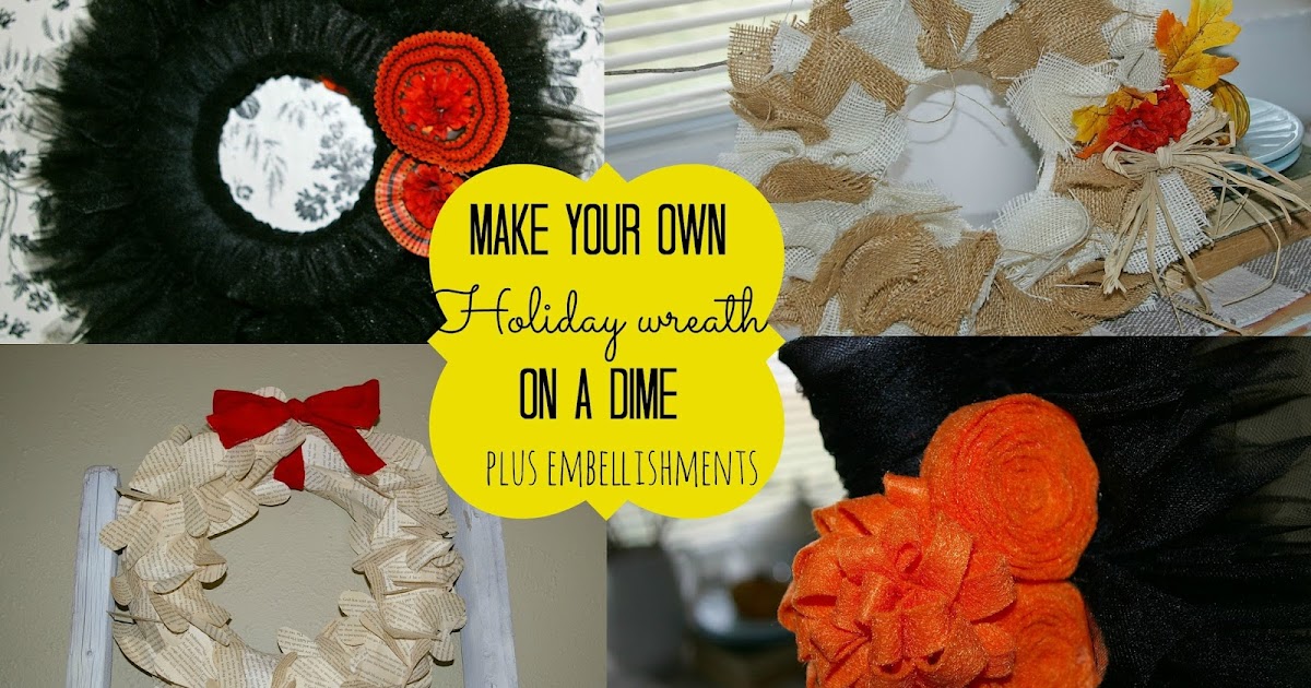 Emmy in her Element 3 Inexpensive Holiday wreaths + an Embellishment