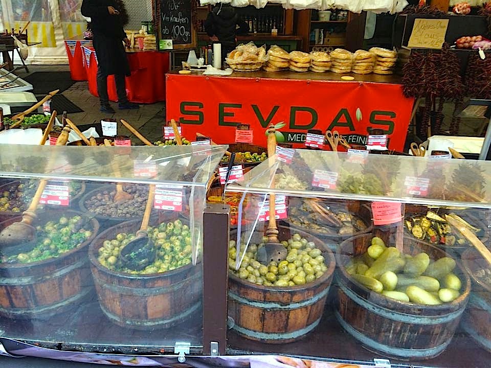 olives at farmers market