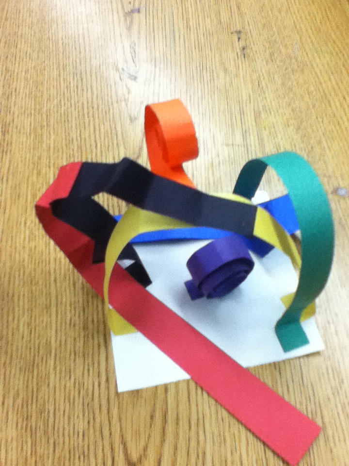 Ms. Malone's Art Room Kindergarten line sculptures