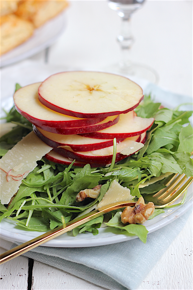 Stacked Apple, Parmesan, and Walnut Salad | Savor Home