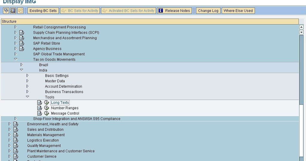 SAP CIN TOOLS How to Maintain the Long Text in the Various Excise Transactions ?