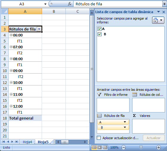 Combinando celdas con táblas dinámicas Capacitate