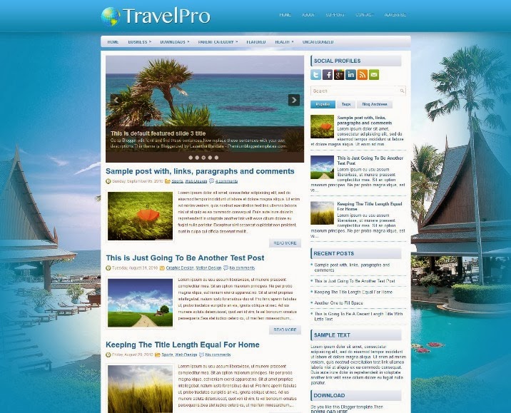 TravelPro Blogger Template