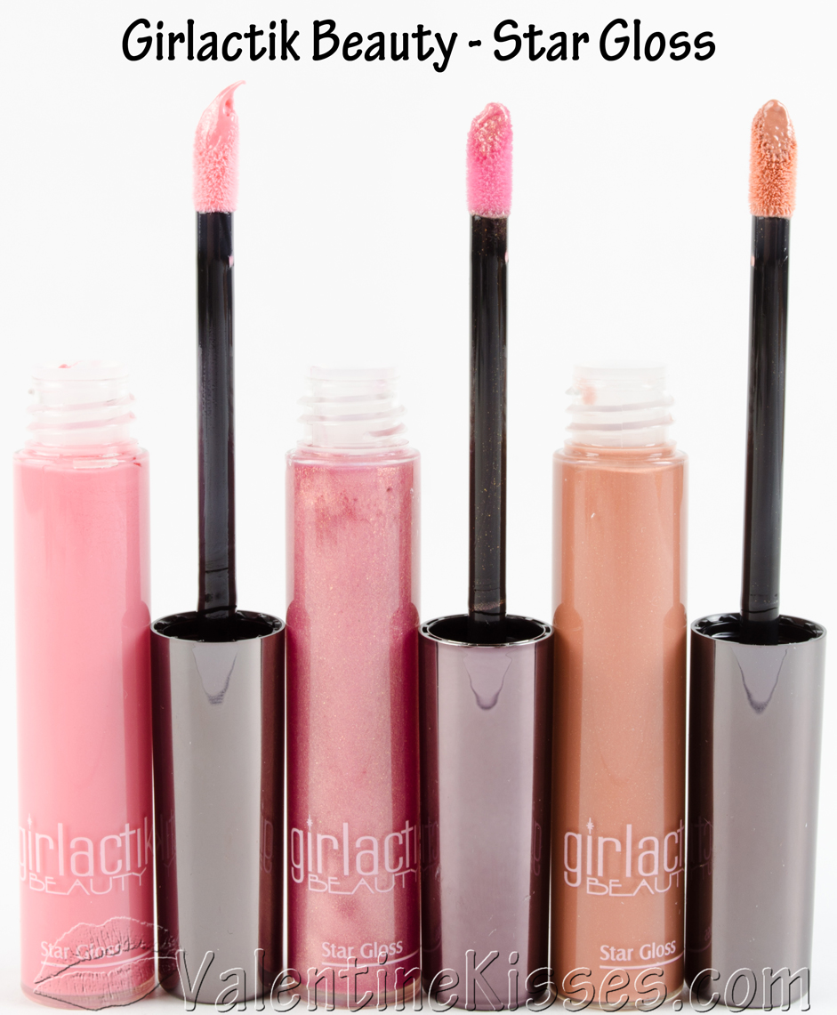 Valentine Kisses Girlactik Beauty Star Gloss in Be Pink, Smooch, Just