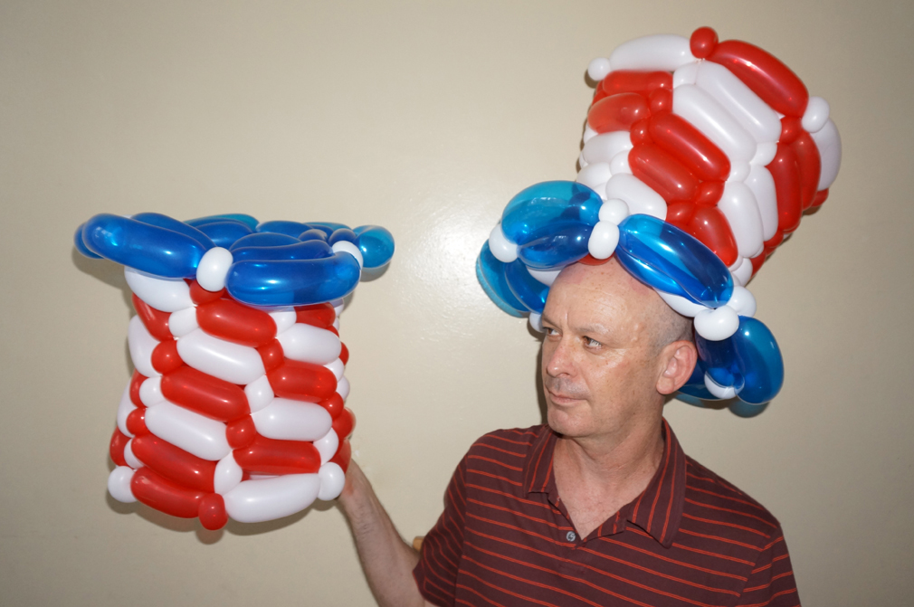 Balloon animals twisting instructions Uncle Sam balloon hat