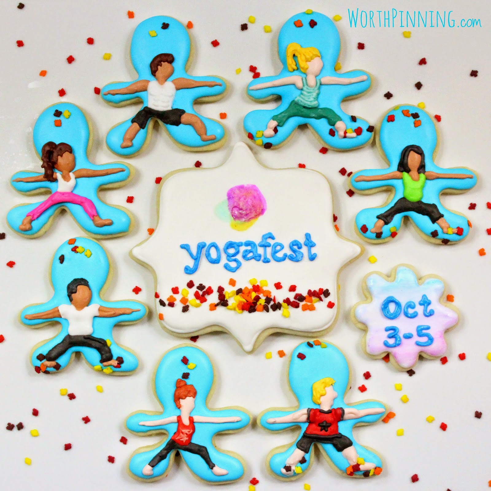 Worth Pinning Yoga Warrior II Cookies