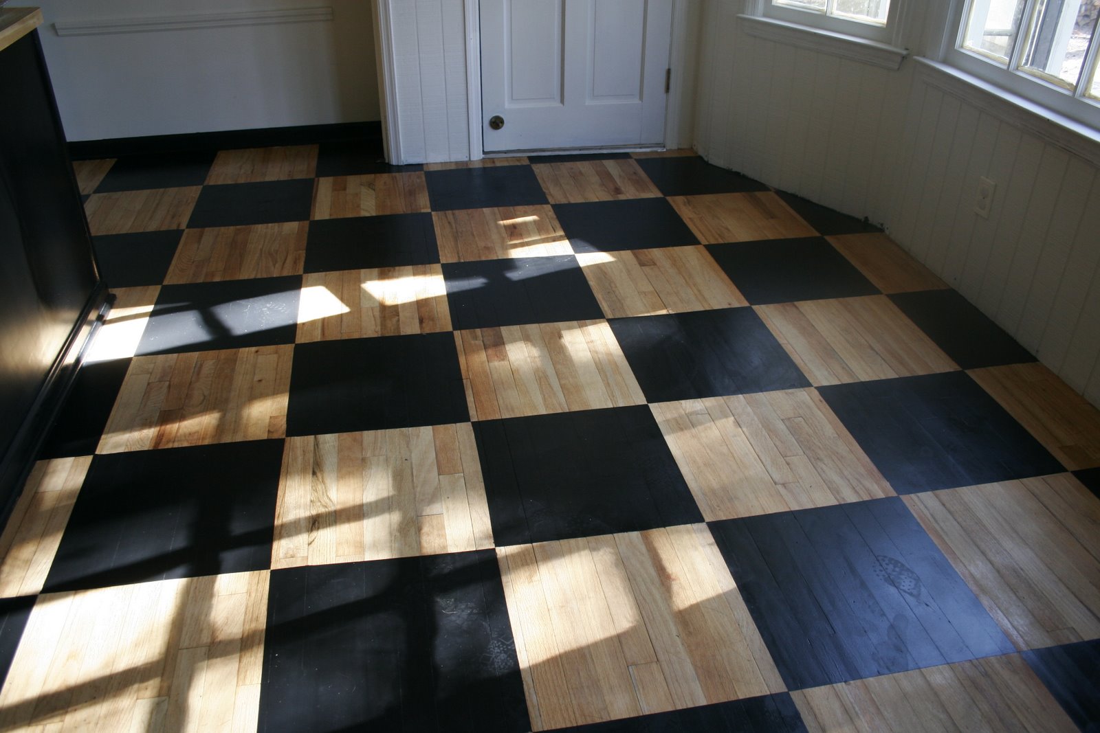 grass stains Checkerboard floors update