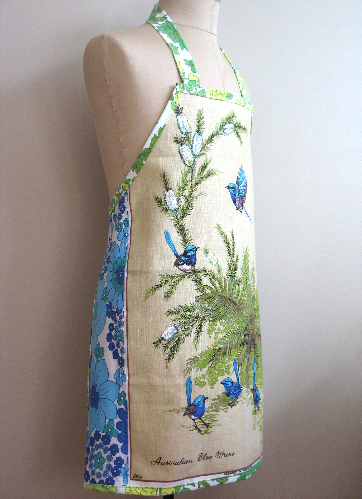 MerryGoRound Handmade My 'Australian Blue Wrens' handmade Apron has