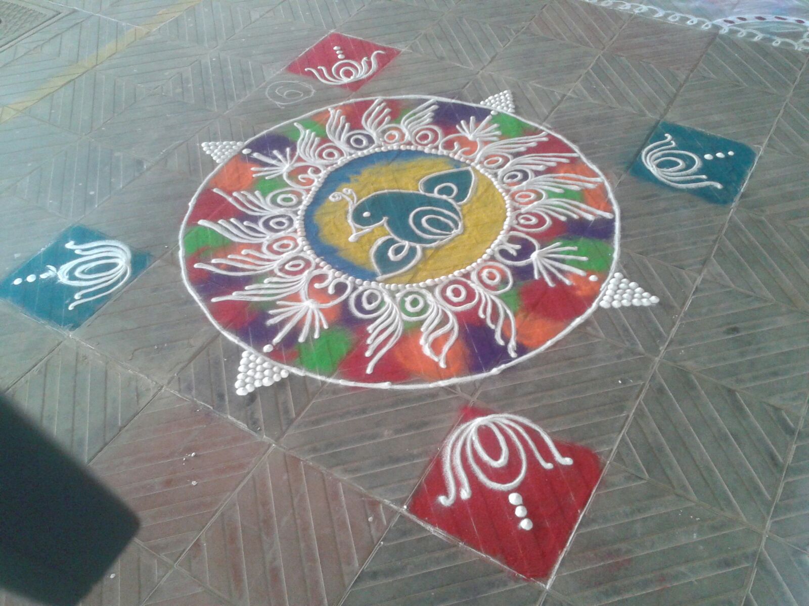 Year rangoli heritage india designs Beautiful Rangoli Designs: Happy New Year 2016 Rangoli Designs