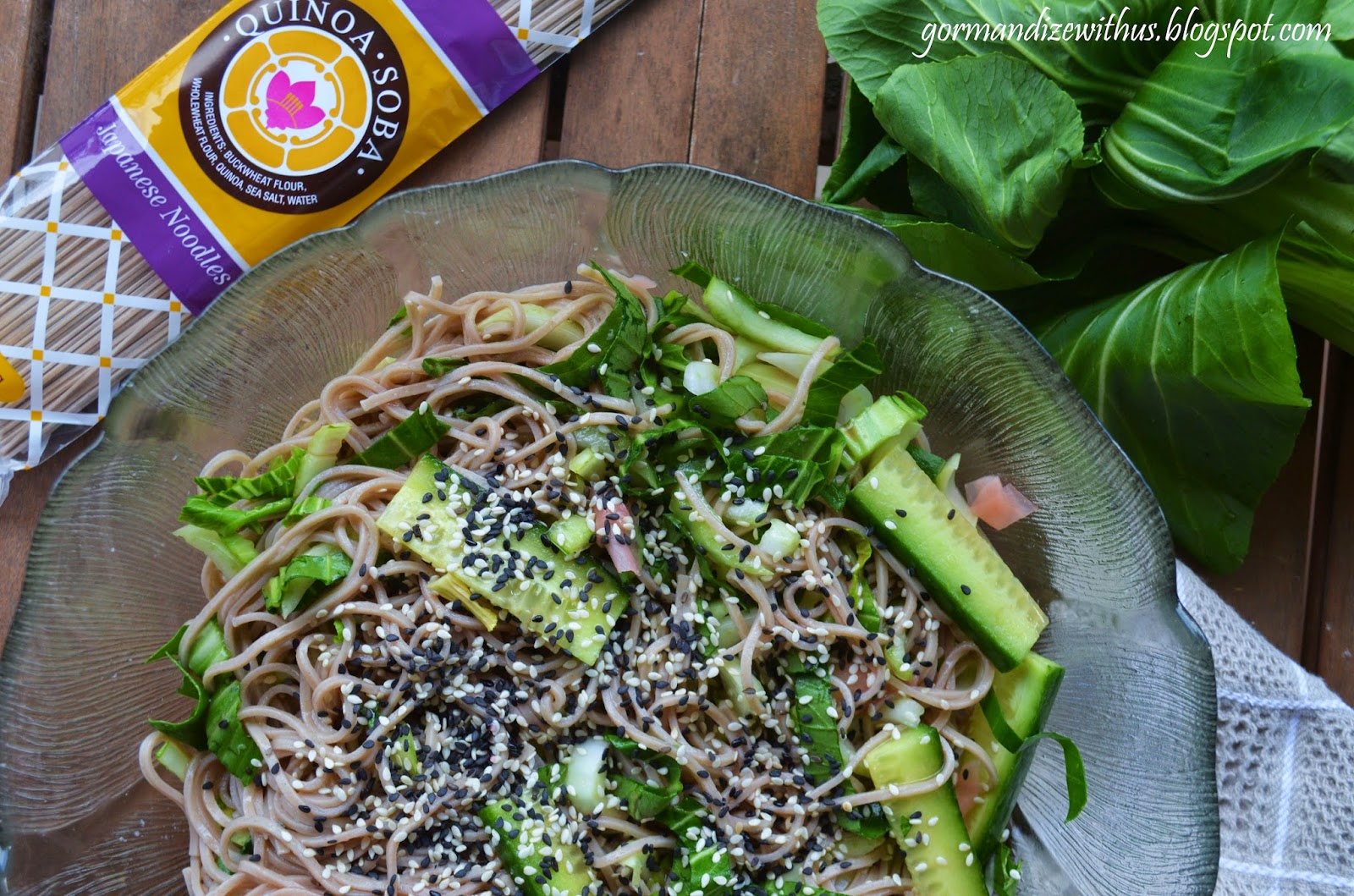 Gormandize Quinoa Soba Noodle Salad with Bok Choy & Sesame