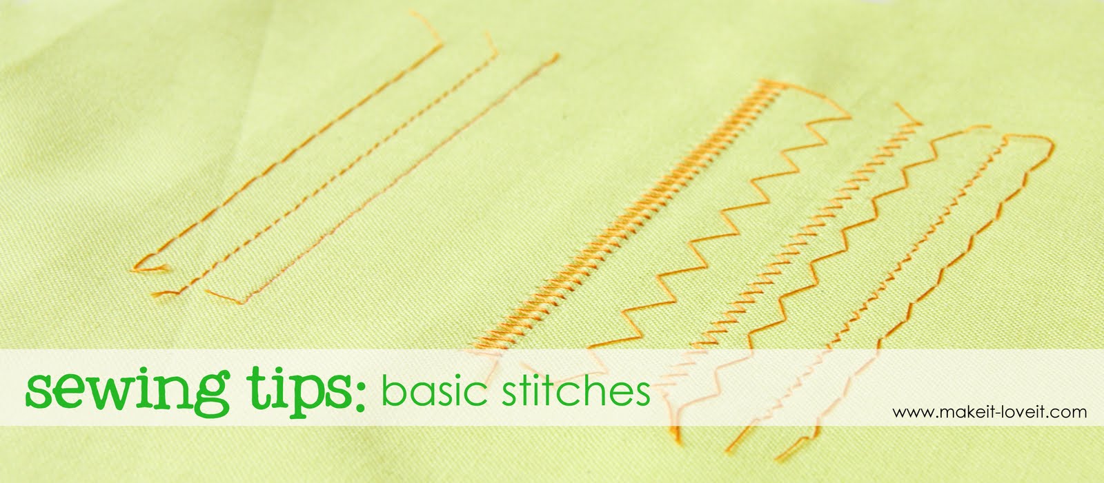 Sewing Tips Basic Sewing Maching Terms & Stitches (Including Double