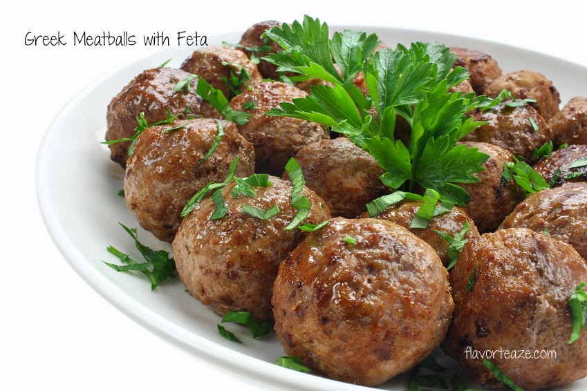 Greek Style Meatballs with Feta (Κεφτεδακια με Φετα) Greek Foods and